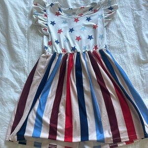 Girls red white and blue dress